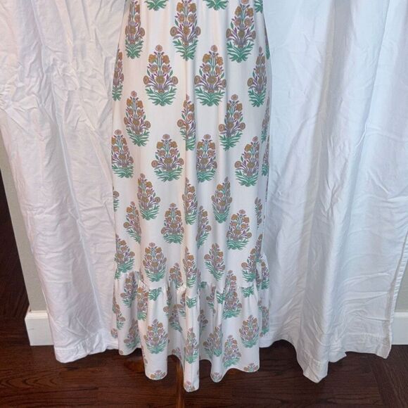 Smith & Quinn maxi dress floral Sz S white/pink/green - Picture 4 of 12